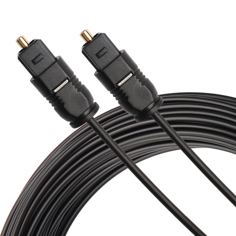 JIUWU 20M Black Digital Fiber Optical Audio SPDIF TosLink Cable - Image 3